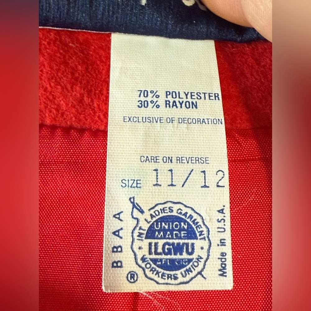 Vintage Bobbie Brooks Red Cropped Blazer Jacket Size 11/12 – Union Made (ILGWU) - Picture 6 of 7